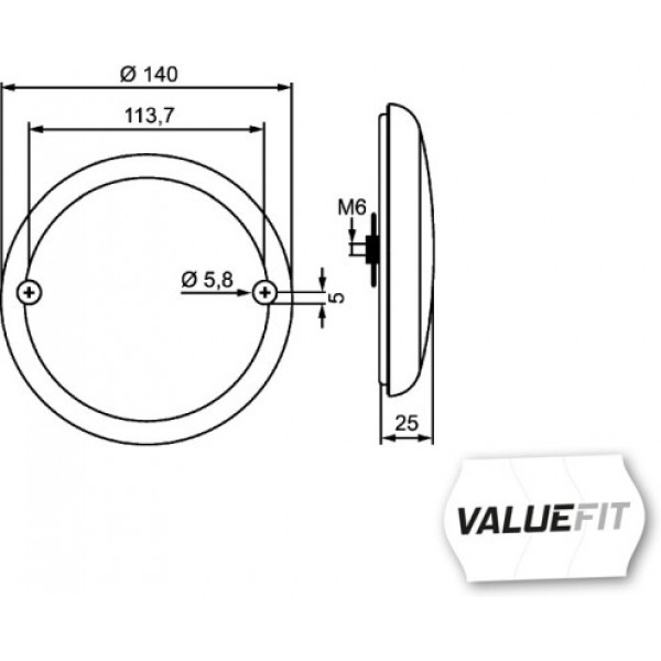 ΦΑΝΟΣ ΟΠΙΣΘΙΟΣ ΜΕ ΦΛΑΣ-ΠΟΡΕΙΑΣ-STOP LED 12/24V HELLA