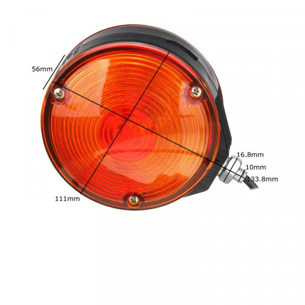 ΣΕΤ Σκουλαρίκι καθρέφτη γενικής χρήσης 24V κόκκινο και πορτοκαλί  Περιλαμβάνεται λαμπτήρας τύπου 21W