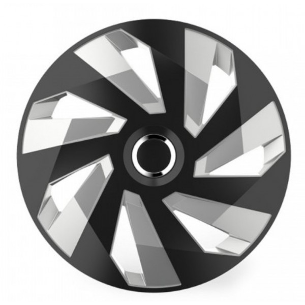 ΤΑΣΙ 15" HUBCAP VECTOR RC SILVER BLACK AMIO- ΣΕΤ 4 ΤΕΜ. ΣΕ ΚΟΥΤΙ