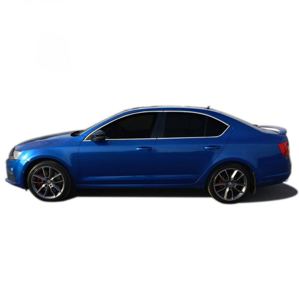 SKODA OCTAVIA 3 A7 4D/SW 2013+ ΤΡΙΜ ΜΑΡΚΕ ΠΑΡΑΘΥΡΩΝ ΑΥΤΟΚΟΛΛΗΤΑ ΧΡΩΜΙΟ ΜΕΤΑΛΛΙΚΑ 10 TEM.