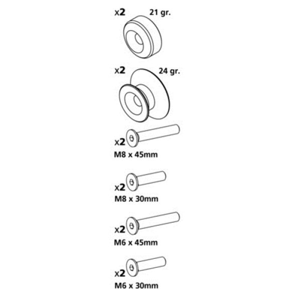 ΒΙΔΕΣ ΣΤΗΡΙΞΗΣ ΠΕΤΑΛΟΥ 6/8mm ΜΠΛΕ