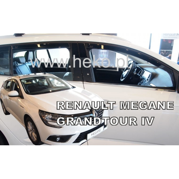 RENAULT MEGANE 5D 2016+  GRANDTOUR WAGON  ΣΕΤ ΑΝΕΜΟΘΡΑΥΣΤΕΣ ΑΥΤΟΚΙΝΗΤΟΥ ΑΠΟ ΕΥΚΑΜΠΤΟ ΦΙΜΕ ΠΛΑΣΤΙΚΟ HEKO - 4 ΤΕΜ.