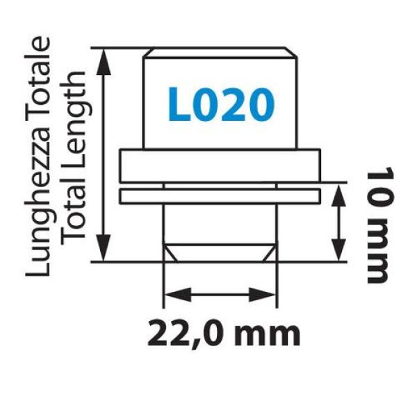 Μπουλόνια Ασφαλείας 14x1,5 19,4/40,8mm (22) ίσια με ροδέλα ORIGINAL L020