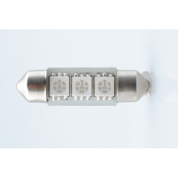 ΛΑΜΠΑΚΙΑ ΠΛΑΦΟΝΙΕΡΑΣ C5W/C10W 12V 0,72W SV8,5 36mm CAN-BUS LED 3xSMD5050 PREMIUM ΜΠΛΕ BLISTER 2ΤΕΜ