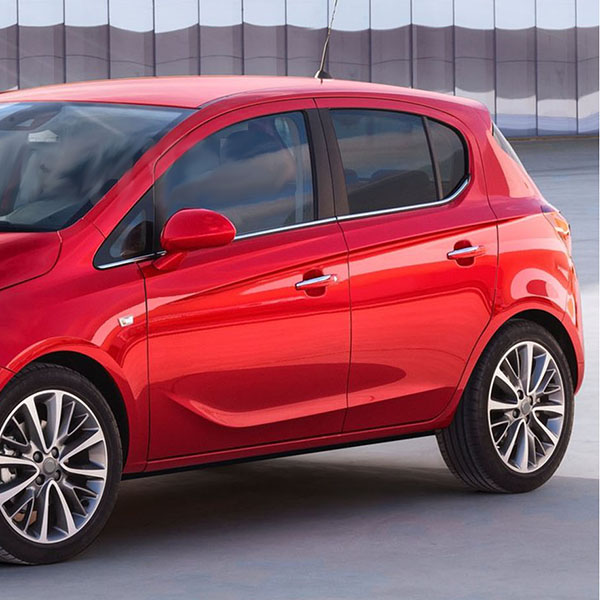 OPEL CORSA E 5D 2015+ TRIM ΜΑΡΚΕ ΠΑΡΑΘΥΡΩΝ ΑΥΤΟΚΟΛΛΗΤΑ ΧΡΩΜΙΟΥ 6ΤΕΜ.