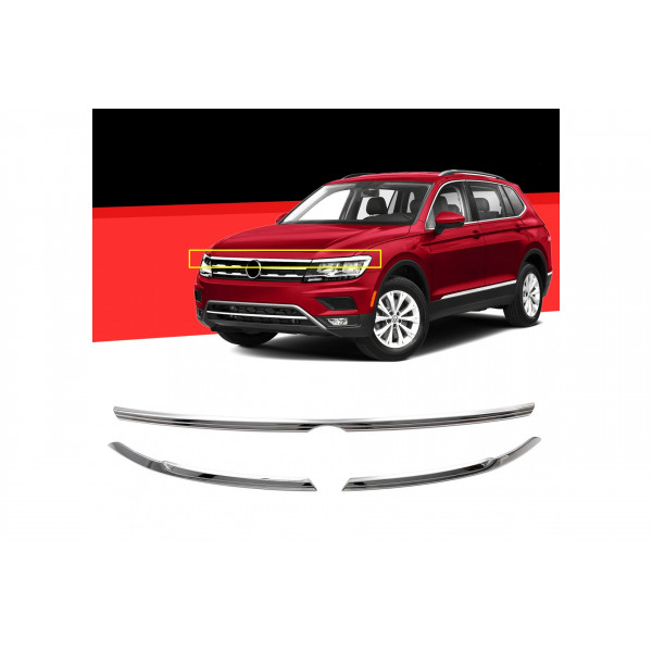 VW TIGUAN 5D 2016+ ΦΡΥΔΑΚΙΑ ΦΑΝΑΡΙΩΝ  ΧΡΩΜΙΟ 3ΤΕΜ. ( ΜΕ ΤΡΙΤΟ ΚΟΜΜΑΤΙ ΓΙΑ ΤΗΝ ΜΑΣΚΑ)