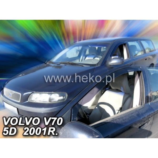 VOLVO V70 5D 03/2000+ ΚΟΜΒΙ  / VOLVO  XC70 5D 2000-2007     ΖΕΥΓΑΡΙ ΑΝΕΜΟΘΡΑΥΣΤΕΣ ΑΠΟ ΕΥΚΑΜΠΤΟ ΦΙΜΕ ΠΛΑΣΤΙΚΟ HEKO - 2 ΤΕΜ.