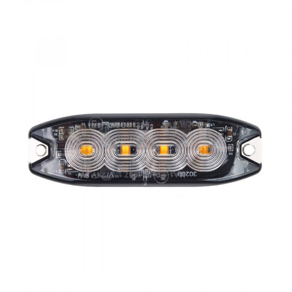 ΣΤΡΟΜΠΟ 12/24V 10x3x0,9cm ΠΟΡΤΟΚΑΛΙ 4LED 12W (4x3W) R65 R10 IP68 AMiO - 1 ΤΕΜ.