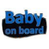 BABY ON BOARD ΑΥΤΟΚΟΛΛΗΤΟ ΕΞΩΤΕΡΙΚΗΣ ΧΡΗΣΗΣ 13,1 Χ 8,3cm ΜΠΛΕ/ΜΑΥΡΟ/ΧΡΩΜΙΟ ΜΕ ΕΠΙΚΑΛΥΨΗ ΣΜΑΛΤΟΥ - 1 ΤΕΜ.