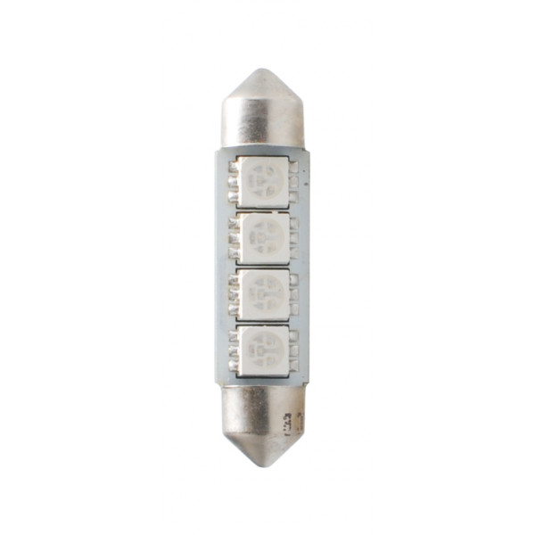 ΛΑΜΠΑΚΙΑ ΠΛΑΦΟΝΙΕΡΑΣ C5W/C10W 12V 0,96W SV8,5 41mm CAN-BUS LED 4xSMD5050 PREMIUM ΜΠΛΕ 1ΤΕΜ.