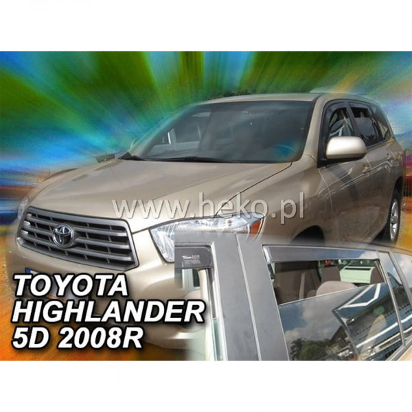 TOYOTA HIGHLANDER 5D 2007+ - ΣΕΤ ΑΝΕΜΟΘΡΑΥΣΤΕΣ ΑΥΤΟΚΙΝΗΤΟΥ ΑΠΟ ΕΥΚΑΜΠΤΟ ΦΙΜΕ ΠΛΑΣΤΙΚΟ HEKO - 4 ΤΕΜ.