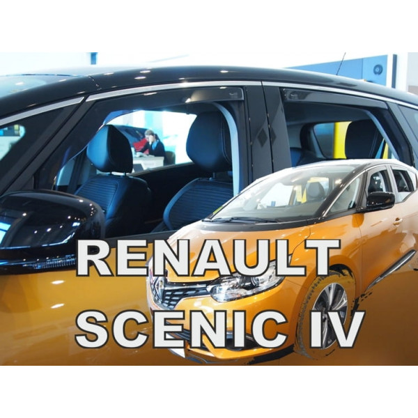 RENAULT SCENIC 5D 2017+   ΣΕΤ ΑΝΕΜΟΘΡΑΥΣΤΕΣ ΑΥΤΟΚΙΝΗΤΟΥ ΑΠΟ ΕΥΚΑΜΠΤΟ ΦΙΜΕ ΠΛΑΣΤΙΚΟ HEKO - 4 ΤΕΜ.