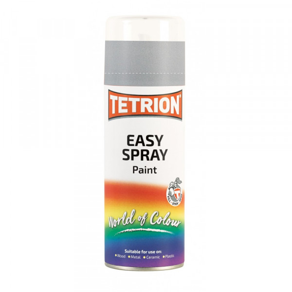 ΧΡΩΜΑ ΣΕ ΣΠΡΕΥ ΑΣΗΜΙ TETRION EASY SPRAY SILVER ΠΟΛΛΑΠΛΩΝ ΧΡΗΣΕΩΝ 400ML