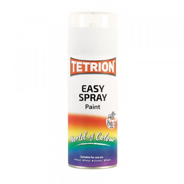 ΧΡΩΜΑ ΣΕ ΣΠΡΕΥ ΛΕΥΚΟ ΓΥΑΛΙΣΤΕΡΟ TETRION EASY SPRAY GLOSS WHITE ΠΟΛΛΑΠΛΩΝ ΧΡΗΣΕΩΝ 400ML