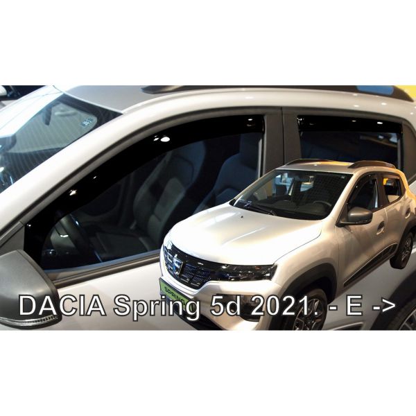 DACIA SPRING ELECTRIC 5D 2021+  ΣΕΤ ΑΝΕΜΟΘΡΑΥΣΤΕΣ ΑΥΤΟΚΙΝΗΤΟΥ ΑΠΟ ΕΥΚΑΜΠΤΟ ΦΙΜΕ ΠΛΑΣΤΙΚΟ HEKO - 4 ΤΕΜ.