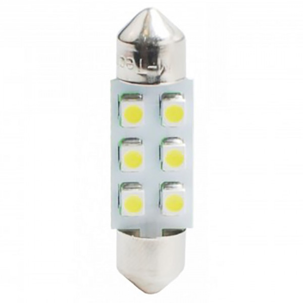 ΛΑΜΠΑΚΙΑ ΠΛΑΦΟΝΙΕΡΑΣ C5W/C10W 12V 0,48W SV8,5 36mm LED 6xSMD3528 ΜΠΛΕ BLISTER 2ΤΕΜ. M-TECH