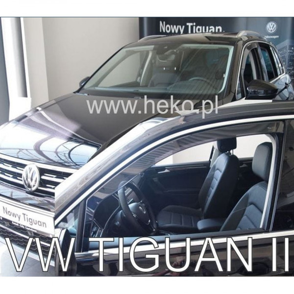 VW TIGUAN II 5D 2015+ / TIGUAN ALLSPACE II 5D 2017+ ΖΕΥΓΑΡΙ ΑΝΕΜΟΘΡΑΥΣΤΕΣ ΑΠΟ ΕΥΚΑΜΠΤΟ ΦΙΜΕ ΠΛΑΣΤΙΚΟ HEKO - 2 ΤΕΜ.