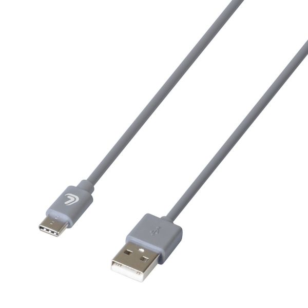 ΚΑΛΩΔΙΟ ΦΟΡΤΙΣΗΣ ΚΑΙ ΣΥΓΧΡΟΝΙΣΜΟΥ 100 cm USB TYPE C ESSENTIALS LINE (ΓΚΡΙ)