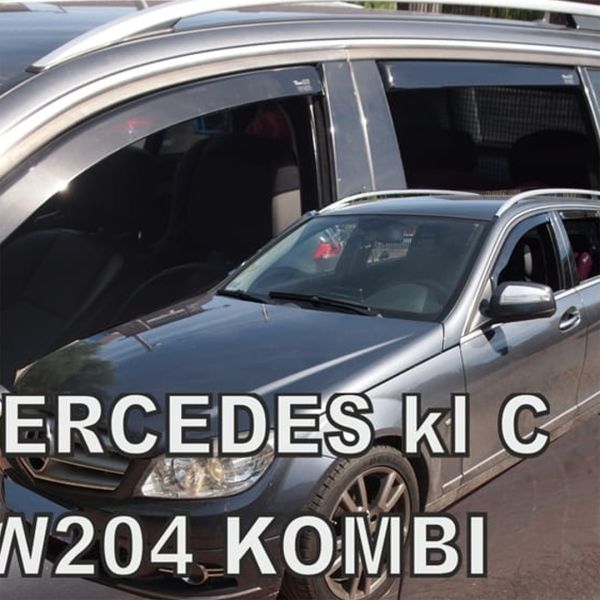 MERCEDES C-KLAS W204 5D S/W 03/2007-2014 ΤΑΞΙ / COMBI ΣΕΤ ΑΝΕΜΟΘΡΑΥΣΤΕΣ ΑΥΤΟΚΙΝΗΤΟΥ ΑΠΟ ΕΥΚΑΜΠΤΟ ΦΙΜΕ ΠΛΑΣΤΙΚΟ HEKO - 4 ΤΕΜ.