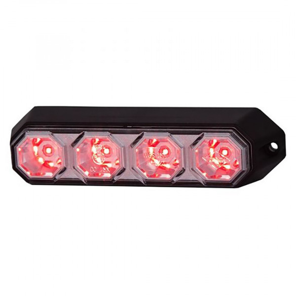 ΦΩΣ ΠΡΟΕΙΔΟΠΟΙΗΣΗΣ 12/24V HOR78 6W 4LED 143x35mm ΚΟΚΚΙΝΟ