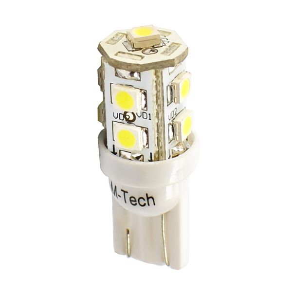 W5W 12V T10 W2,1x9,5d LED 9xSMD3528 ΜΠΛΕ (ΚΑΡΦΩΤΟ ΑΚΑΛΥΚΟ) BLISTER 2ΤΕΜ. M-TECH