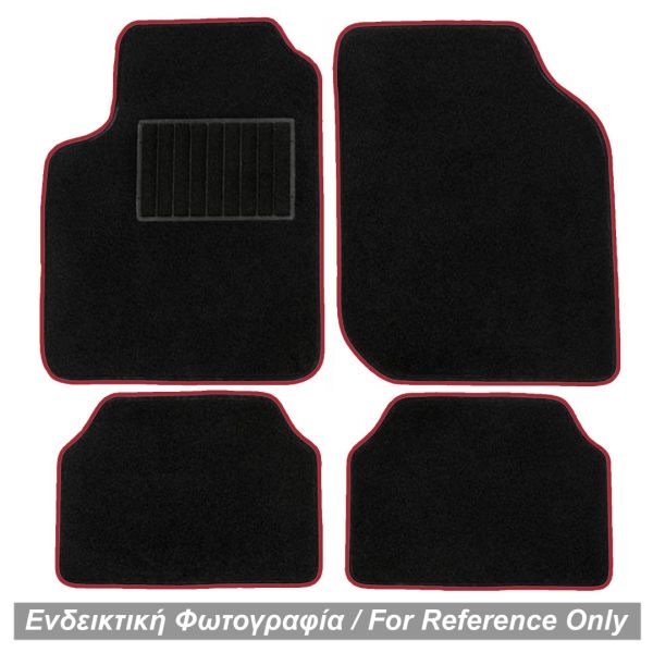 TOYOTA IQ 2008+ ΠΑΤΑΚΙΑ ΜΑΡΚΕ ΜΟΚΕΤΑ (ΜΑΥΡΟ ΜΕ ΚΟΚΚΙΝΟ ΡΕΛΙ) - 4 ΤΕΜ.
