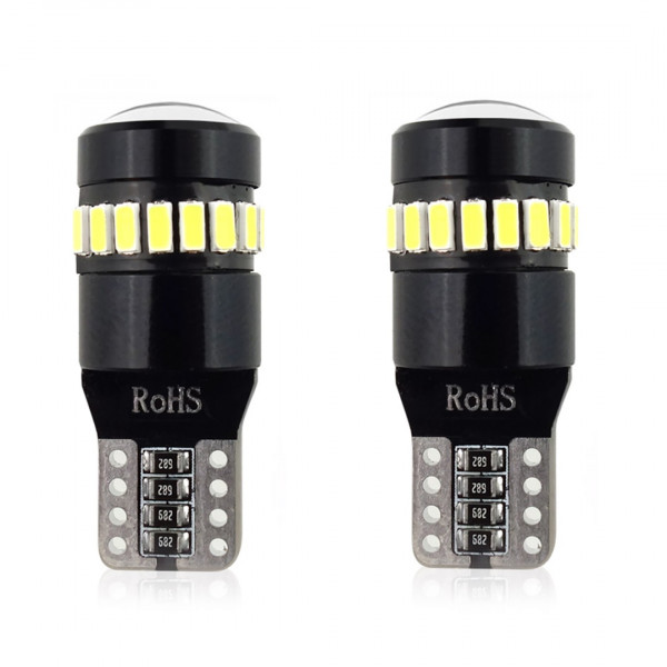 T10 W5W 12/24V CANBUS LED 18xSMD3014 +1xSMD ΛΕΥΚΟ AmiO - 2 ΤΕΜ.