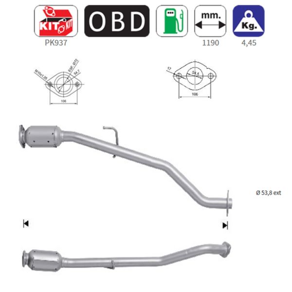 ΚΑΤΑΛΥΤΗΣ ΒΕΝΖΙΝΗΣ ΠΙΣΩ SUZUKI GRAND VITARA 1.6 16V M16A / GRAND VITARA 2.0 16V J20A 03/2006+