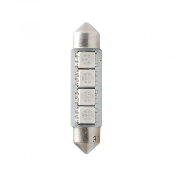 ΛΑΜΠΑΚΙΑ ΠΛΑΦΟΝΙΕΡΑΣ C5W/C10W 12V 0,96W SV8,5 41mm CAN-BUS LED 4xSMD5050 PREMIUM ΜΠΛΕ BLISTER 2ΤΕΜ.