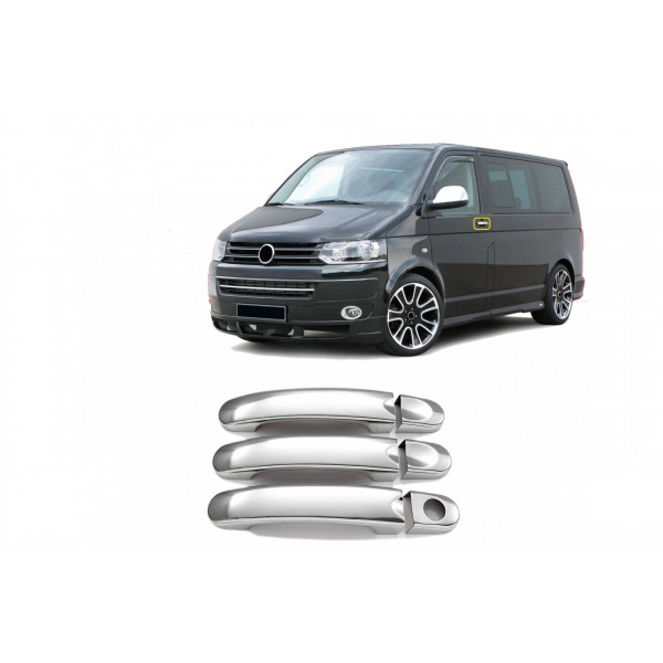 VW Τ5 TRANSPORTER 2003-2010 ΧΕΡΟΥΛΙΑ ΠΟΡΤΑΣ ΧΡΩΜΙΟ ΜΕΤΑΛΛΙΚΑ 3ΤΕΜ