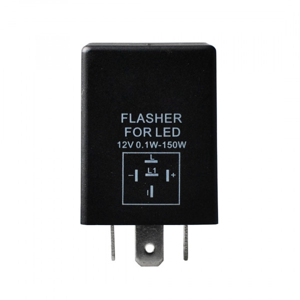 LED FLASHER (ΦΛΑΣΙΕΡΑ) 5 ΕΠΑΦΩΝ (L+-) 30x30x30mm  M-TECH - 1ΤΕΜ.