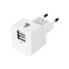 ΦΟΡΤΙΣΤΗΣ ME OIKIAKH ΠΡΙΖΑ 220/240V 12W 2400mA ΜΕ 2 ΘΥΡΕΣ USB (A+A) LAMPA - 1 ΤΕΜ