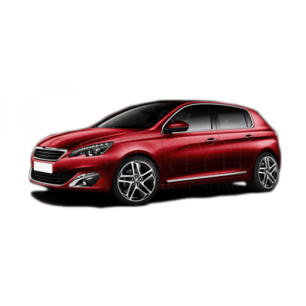 PEUGEOT 308 5D HB 2014+ ΠΛΑΙΝΟ ΠΡΟΣΤΑΤΕΥΤΙΚΟ TRIM ΠΟΡΤΑΣ ΑΤΣΑΛΙ+ΠΛΑΣΤΙΚΟ ΧΡΩΜΙΟ 8ΤΕΜ