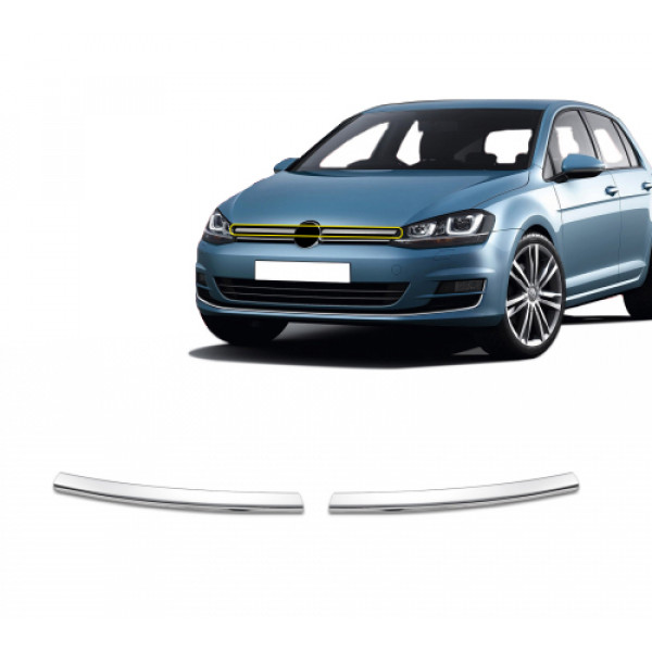 VW GOLF 7 5D 2013+ ΔΙΑΚΟΣΜΗΤΙΚΕΣ ΓΡΙΛΙΕΣ ΜΑΣΚΑΣ ΕΜΠΡΟΣ ΧΡΩΜΙΟΥ 2ΤΕΜ. (MIDLINE)