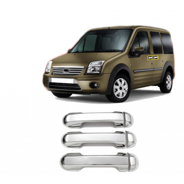 FORD TRANSIT CONNECT 2002-2014 ΧΕΡΟΥΛΙΑ ΠΟΡΤΑΣ ΧΡΩΜΙΟ ΜΕΤΑΛΛΙΚΟ 3ΤΕΜ.