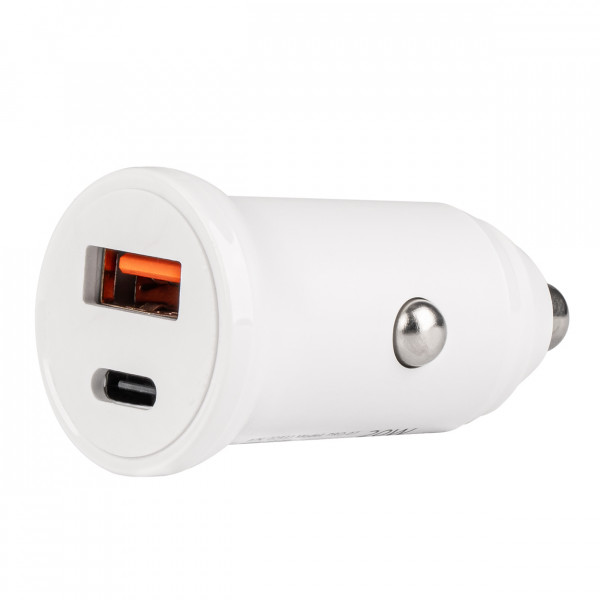 ΦΟΡΤΙΣΤΗΣ ΑΝΑΠΤΗΡΑ 12/24V ΜΕ 2 ΘΥΡΕΣ USB/USB-C 20W/3A ΤΑΧΕΙΑΣ ΦΟΡΤΙΣΗΣ ΛΕΥΚΟΣ PCH PRO-07 AMIO