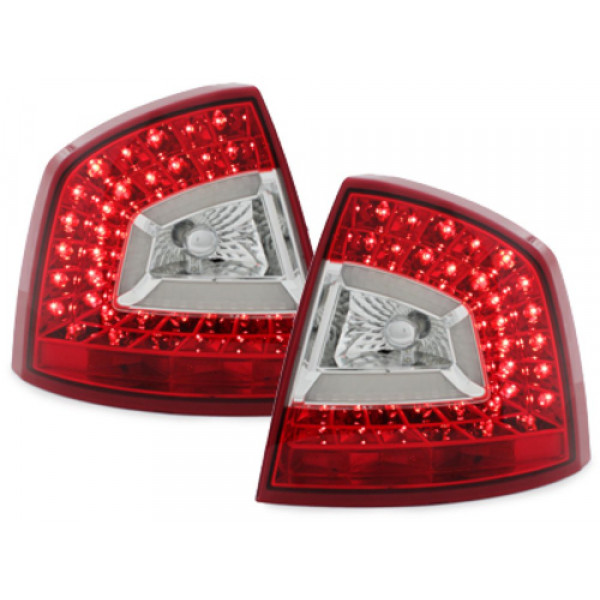 ΦΑΝΑΡΙΑ ΠΙΣΩ ΓΙΑ SKODA OCTAVIA 5 1Z LIM. 2004-2011 LiTEC LED RED/CLEAR - 2 ΤΕΜ