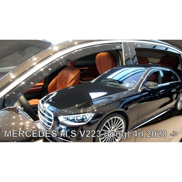 MERCEDES S W223 /V223 4D 2020+ ΣΕΤ ΑΝΕΜΟΘΡΑΥΣΤΕΣ ΑΥΤΟΚΙΝΗΤΟΥ ΑΠΟ ΕΥΚΑΜΠΤΟ ΦΙΜΕ ΠΛΑΣΤΙΚΟ HEKO - 4 ΤΕΜ.