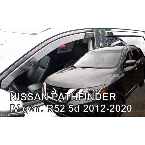 NISSAN PATHFINDER IV R52 5D 2012-2020 ΣΕΤ ΑΝΕΜΟΘΡΑΥΣΤΕΣ ΑΥΤΟΚΙΝΗΤΟΥ ΑΠΟ ΕΥΚΑΜΠΤΟ ΦΙΜΕ ΠΛΑΣΤΙΚΟ HEKO - 4 ΤΕΜ.