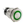 ΔΙΑΚΟΠΤΗΣ ΜΠΟΥΤΟΝ (BUTTON) 12/24V 5Amax 5PIN IP65 ON/OFF ME LED ΠΡΑΣΙΝΟ ΑΝΟΞΕΙΔΩΤΟ ΑΤΣΑΛΙ LAMPA - 1 TEM.