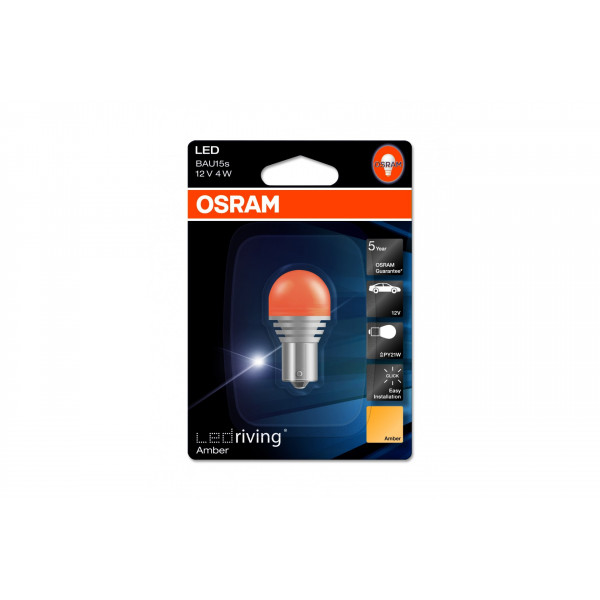 OSRAM LEDriving PY21W - 12V - 4W -  BAU15s (ΠΟΡΤΟΚΑΛΙ)  BLISTER -- 1 ΤΕΜ