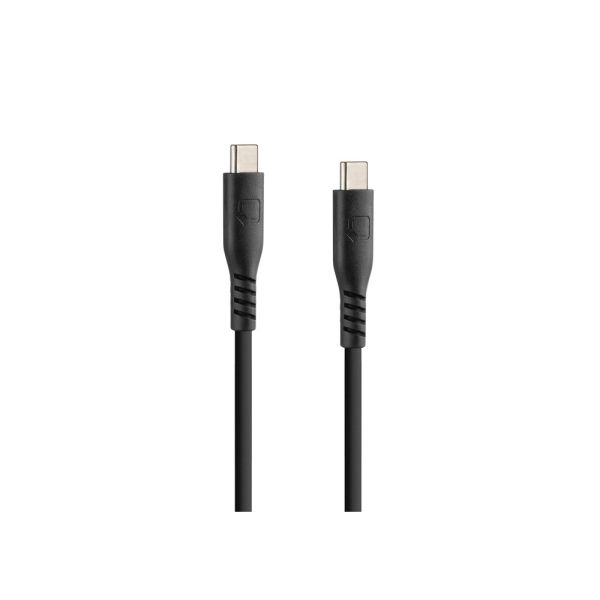 ΚΑΛΩΔΙΟ ΦΟΡΤΙΣΗΣ USB TYPE C &gt; TYPE C 3000mA/60W (PD POWER DELIVERY) ΣΙΛΙΚΟΝΗΣ ΜΑΥΡΟ 20cm OPTILINE​​ LAMPA - 1 TEM.