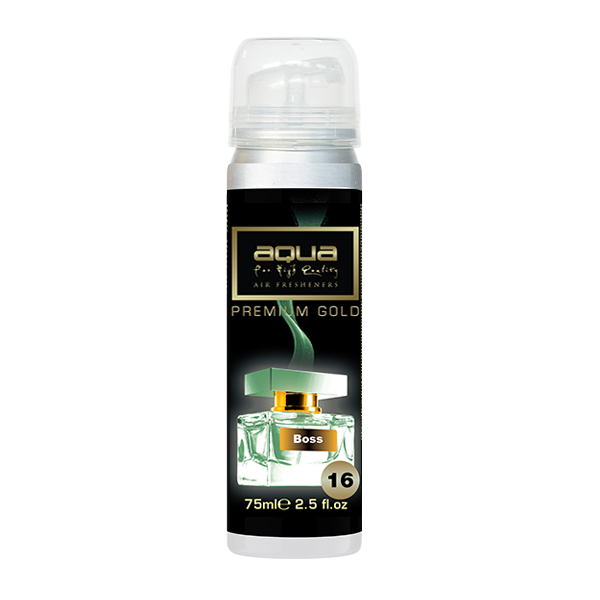 ΑΡΩΜΑΤΙΚΟ ΑΥΤΟΚΙΝΗΤΟΥ ΣΕ ΣΠΡΕΙ (SPRAY)  ΜΕ ΑΡΩΜΑ BOSS PREMIUM GOLD SERIES 75ml AQUA - 1 TEM.