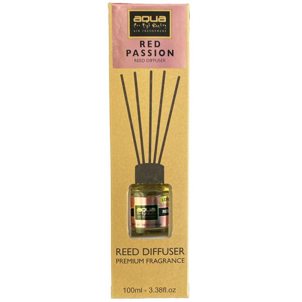 Αρωματικό Χώρου Red Passion Home Reed Diffuser με 6 Στικς Aqua 100 ml - 1 τμχ