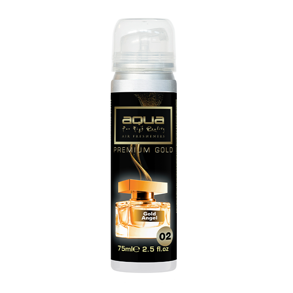 ΑΡΩΜΑΤΙΚΟ ΑΥΤΟΚΙΝΗΤΟΥ ΣΕ ΣΠΡΕΙ (SPRAY)  ΜΕ ΑΡΩΜΑ GOLD ANGEL PREMIUM GOLD SERIES 75ml AQUA - 1 TEM.