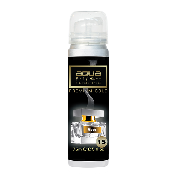 ΑΡΩΜΑΤΙΚΟ ΑΥΤΟΚΙΝΗΤΟΥ ΣΕ ΣΠΡΕΙ (SPRAY)  ΜΕ ΑΡΩΜΑ ABER PREMIUM GOLD SERIES 75ml AQUA - 1 TEM.