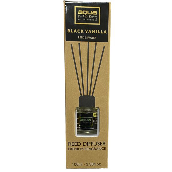 Αρωματικό Χώρου Black Vanilia Home Reed Diffuser με 6 Στικς Aqua 100 ml - 1 τμχ