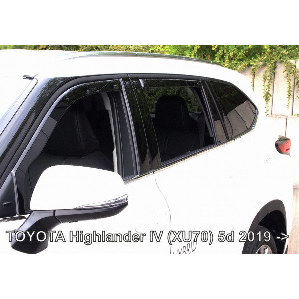 TOYOTA HIGHLANDER (XU70) 5D 2019+  ΣΕΤ ΑΝΕΜΟΘΡΑΥΣΤΕΣ ΑΥΤΟΚΙΝΗΤΟΥ ΑΠΟ ΕΥΚΑΜΠΤΟ ΦΙΜΕ ΠΛΑΣΤΙΚΟ HEKO - 4 ΤΕΜ.