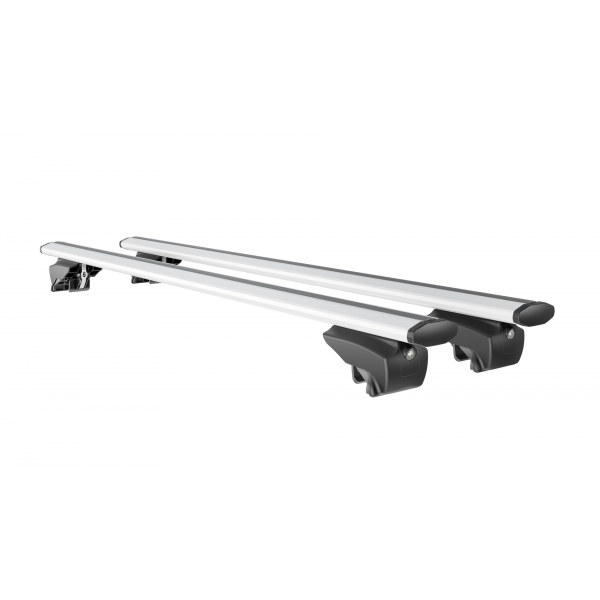 ΜΠΑΡΕΣ ΟΡΟΦΗΣ ΑΛΟΥΜΙΝΙΟΥ BLADE L SILVER 127cm ΜΕ ΑΚΡΑ GAMMA FLAT ΓΙΑ FLUSH / STANDARD RAILS MENABO - 2 ΤΕΜ.