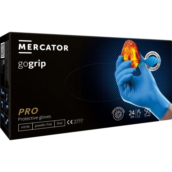 ΓΑΝΤΙΑ ΝΙΤΡΙΛΙΟΥ MERCATOR GOGRIP ΣΕ ΜΠΛΕ ΧΡΩΜΑ MEDIUM (M) ΑΜΙΟ - 50 ΤΕΜ.